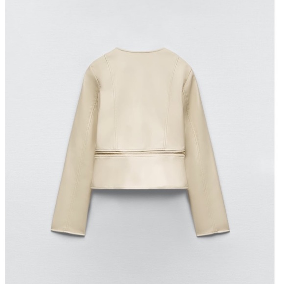 Zara faux leather zippered jacket - Picture 9 of 11